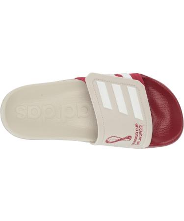 adidas Adilette Tnd Slide Sandal - Maroon/White/Talc - Size 8 Women/8 Men - Buy Online on GoSupps.com