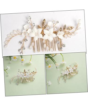 Beaupretty Bridal Headwear Flower Hair Accessories Girl Headpiece Hair Combs for Women Accessories Vintage Hair Accessories Hair Accessories for Bride Bridal Hair Clips Metal Hair Comb - Buy Online on GoSupps.com