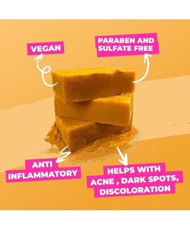 Glo Melanin Organic Turmeric Soap for Dark Spots & Acne  Turmeric Soap for Skin Brightening and Clearing Formula  All Natural Turmeric Soap Bar - Buy Online on GoSupps.com