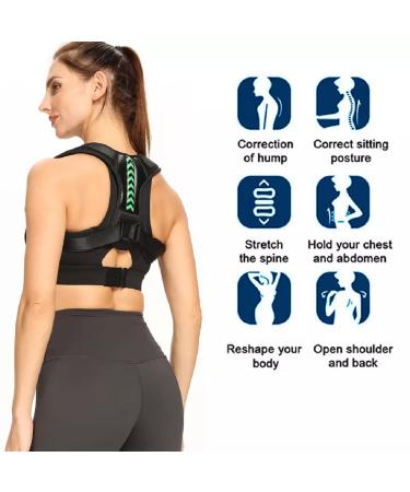 Emenet Posture Corrector Trainer for Women and Men - Adjustable Back Brace for Hunchback Hump Correction and Neck Pain Relief - Size L with Storage Bag - Buy Online on GoSupps.com