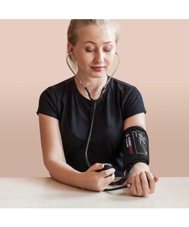 Manual Blood Pressure Cuff by Paramed Professional Aneroid Sphygmomanometer with Carrying Case Adult Sized Cuff BP Monitor Set with Stethoscope (Black) - Buy Online on GoSupps.com