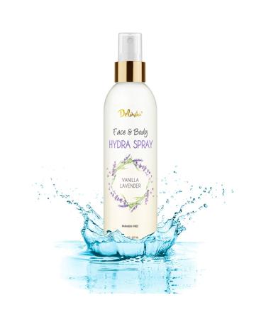 Deluvia Hydra Spray, Moisturizing Body Spray and Face Mist with Essential Oils, Organic Aloe Vera, Dead Sea Salts, Provitamin A, Vitamin C. Alcohol Free, Paraben Free. (Vanilla Lavender) - Buy Online on GoSupps.com