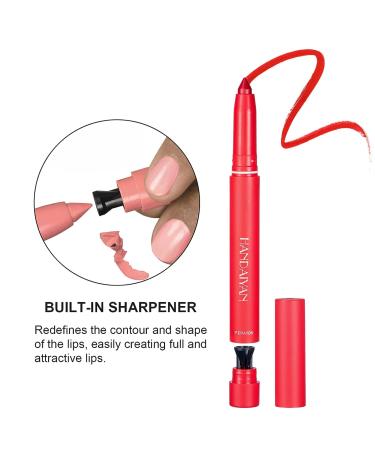 KIMIEYE 6pcs Lip Liner Pencil Set - Superstay Retractable Lip Crayon for Long-Lasting Waterproof Matte Lips - Nude to Red Shades - Includes Built-In Sharpener (SET B) - Buy Online on GoSupps.com
