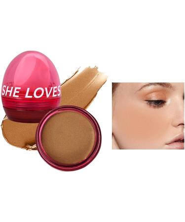 Blush Cream - Silky Blush Powder with Elastic Beauty Sponge | Products Teen Girls Cosmetics for Home Shopping Gathering Dating Traveling Working Puchen 02# Golden Brown - Buy Online on GoSupps.com