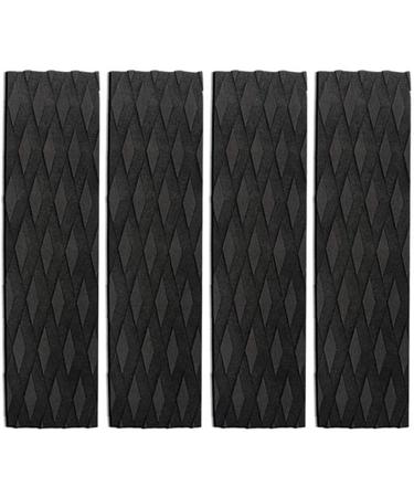 4-Piece Black Surfboard Traction Pads - Anti-Slip Front Pad for Surfboards, Skimboards, Shortboards, Longboards, and Kayak - Buy Online on GoSupps.com