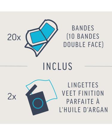 Veet Expert - 20 Cold Wax Strips for Body and Legs - Sensitive Skin - Perfect Finish - Long Lasting Hair Removal - Buy Online on GoSupps.com