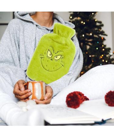 Merry Grinchmas Kids Grinch Gifts: Green Faux Fur Hot Water Bottle with Topline Card | Christmas Stocking Filler & Secret Santa Gift - Buy Online on GoSupps.com
