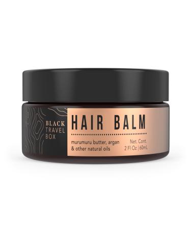 Hair Balm With Jojoba Argan & Coconut Oils To Seals Nourishes & Adds Shine for Frizz Control Scalp Itch Relief & Wash 'n Go Styling TSA Friendly - 2.0 Oz