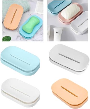 Multifunctional Soap Box - Drip Surface Slipproof Budget-Friendly Travel Container for Dorms - Light Gray - Buy Online on GoSupps.com