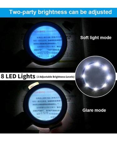 Desktop Magnifying Glass 5X 11x Handheld Magnifier Illuminated Desktop Magnifying Glasses with 8 Led Lights & Foldable Handle Reading Glass Loupe for Reading Repair Hobb Interesting Lofty Ambition - Buy Online on GoSupps.com