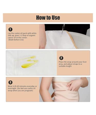 Reusable Organic Castor Oil Packaging Wrap | Adjustable Washable & Leak-Proof | Comfortable Neck & Waist Belt - Buy Online on GoSupps.com