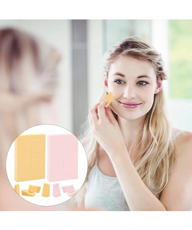 Doryum 48PCS Makeup Sponge Triangle Cosmetic Wedges Set Soft Foundation Blender Puff Make Up Foam Sponge for Liquid Powder Cream (Pink Yellow) - Buy Online on GoSupps.com