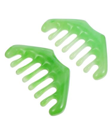 FOMIYES 6 STK Massage comb with eight teeth back scratch tool for women comb to scratch the scalp jade massage comb Hair comb massage meridian scratch comb beeswax women