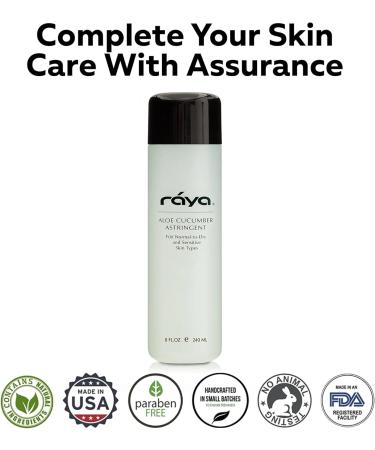 RAYA Aloe Cucumber Astringent 8oz | Gentle Facial Toner for Dry & Sensitive Skin | Pore Tightening & Smoothing | Ideal Pre-Makeup Prep | International Shipping Available - Buy Online on GoSupps.com