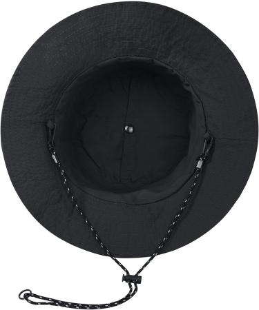 Zando Waterproof Bucket Hat for Men and Women - Packable Outdoor Fishing and Hiking Sun Hat with UV Protection, Black - Buy Online on GoSupps.com