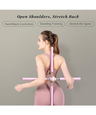 Grafken Adjustable Yoga Stick for Posture Correction - Pink | Back Brace for Adults & Kids - Buy Online on GoSupps.com