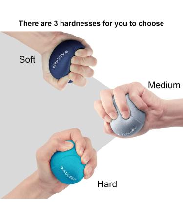 Buy AULEEP Anti-Stress Balls - 3-Pack Hand Therapy & Grip Strength Trainer for Adults & Kids | Anxiety & Pressure Relief - Buy Online on GoSupps.com