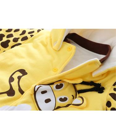 Minizone Baby Hooded Snowsuit with Footies and Hat, Cotton Winter Rompers for Boys, 0-3 Months (Cow Design) - Buy Online on GoSupps.com