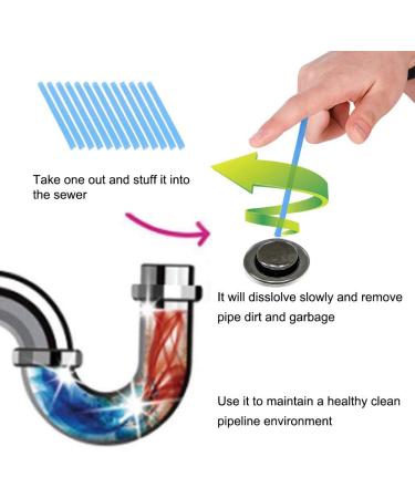 Fanshiontide 72 Pcs Enzymatic Drain Cleaner Sticks - Clear Drains & Pipes, Odor-Free Cleaning Tool for Kitchen, Bathroom & Toilet Sewer - Buy Online on GoSupps.com