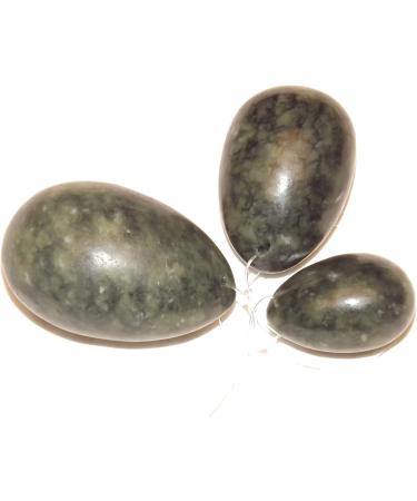 Yoni Egg Exerciser Set - 3 Natural Jade Kegel Weights for Pelvic Floor Strengthening | Essence of Jade  - Buy Online on GoSupps.com