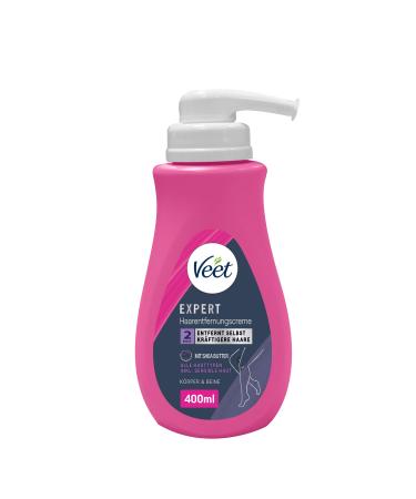 Veet Expert Hair Removal Cream for Body & Legs - Depilatory Cream for All Skin Types Including Sensitive Skin - 400 ml Pump Dispenser - Buy Online on GoSupps.com