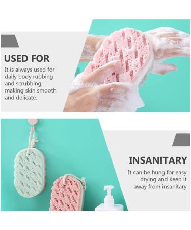 Cabilock 8 Pcs Exfoliating Sponge Set - Face & Body Cleanser Bath Tools for Spa-like Experience - Tricolor Bathing Bubble Sponges - Buy Online on GoSupps.com