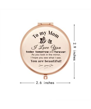 Muminglong Frosted Compact Makeup Mirror - Birthday Gift for Mom from Son - Buy Online on GoSupps.com
