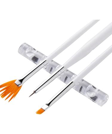 Acrylic Nail Brush Holder - 5-Grids Nail Gel Polish Brush Stand Holder | Clear Stand Organizer for Makeup Brushes Paint Brushes Art Brushes Pens Calligraphy Pens Aezon - Buy Online on GoSupps.com