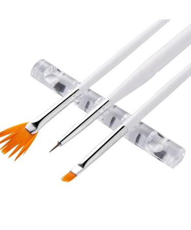 Holder - 5-Grids Painting Brush Stand Clear Organizer Holder for Drawing Pens Manicure Nail Carving Pencils Rowces