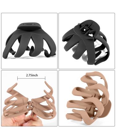5 Pack Octopus Hair Clips - Matte Neutral Color Hair Claw Clips for Women - Strong Hold Non-Slip Design for Thick and Thin Hair - Buy Online on GoSupps.com