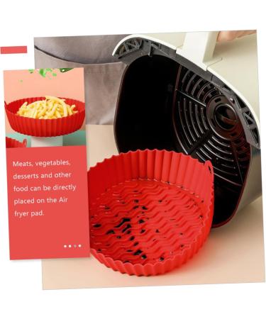 LABRIMP 2pcs Fryer Pan Silicone Baking Pans Air Fryer Rotisserie Airfryer Basket for Oven Non Stick Supplies - Buy Online on GoSupps.com