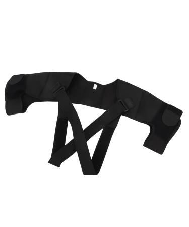 Shoulder Stability Brace - Black Double Shoulder Support | Injury Prevention & Sweat Wicking for Running (L - Buy Online on GoSupps.com