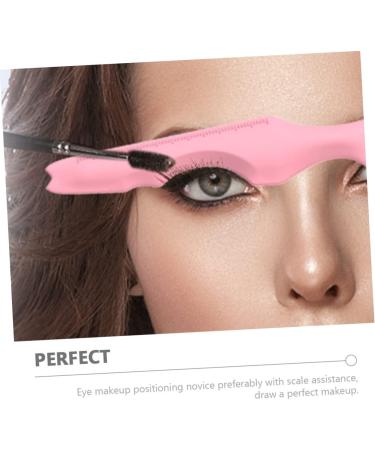 NOLITOY 2pcs Silicone Beauty Ruler Eye Shadow Eyeliner Guide Stencils Eyeliner Guide Makeup Tool Make up 15X4.15CM Pink-1 - Buy Online on GoSupps.com