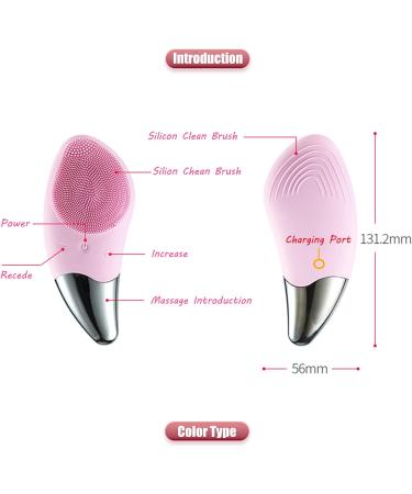 Sonic Facial Cleansing Brush Soft Silicone Face Brush Waterproof Electric Facial Cleansing Brush Face Massager Fit for All Skin Exfoliation Gentle Exfoliating USB Rechargeable - Buy Online on GoSupps.com