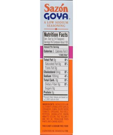  Sazon Goya Saz n Low Sodium Seasoning - No Salt Added - 3.52 Oz (20 Packets) - Flavor Explosion Without the Sodium! Authentic Latin American Flavors in Every Box - Spanish Seasons - Econo Pak + Bonus PaLiSoL CREATiONS Sticker! Perfect for Cooking with Le - Buy Online on GoSupps.com