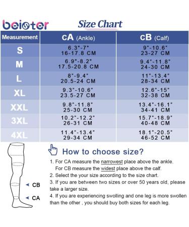 Beister Medical Compression Stockings for Men & Women - 20-30 mmHg Closed Toe Support for Varicose Veins Edema Pregnancy | Beige XL - Buy Online on GoSupps.com