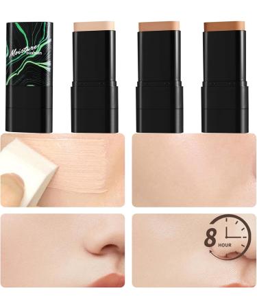  AmourGlint Full Coverage Makeup Stick Foundation Eraser with Foundation Makeup Brush Delicate Dual-Head Design Blemish-Covering Foundation (#1 20g) - Buy Online on GoSupps.com