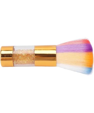 Verdant Touch Blush Brush Portable Colorful Makeup Brush Fluffy Blusher and Nail Art Dust Cleaning BrushGold - Buy Online on GoSupps.com