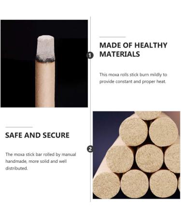 20 Pieces Moxa Bars for Moxibustion - Premium Herbal Mini Moxa Sticks for Smoke Therapy | Chinese Moxa Rolls & Paper Manual - Buy Online on GoSupps.com