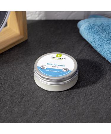 50 ml Greendoor cream deodorant WITHOUT ALUMINUM salts very effective against perspiration odor vegan natural preservative-free alcohol-free ORGANIC deodorant not tested on animals - Buy Online on GoSupps.com