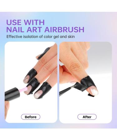 KALIONE Nail Polish Protectors - 100pcs U-Shaped Cuticle Guards with Tweezers for Nail Art & Painting - Peel Off Stickers (5 Colors) - International Shipping Available - Buy Online on GoSupps.com