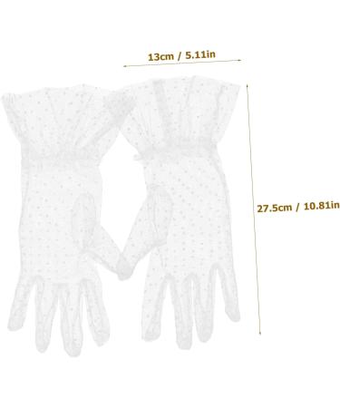 FOMIYES 1 Pair Cocktail Black Gloves Vintage Gloves for Woman Party Gloves Opera Gloves Women Short Gloves Wedding Short Gloves Evening Dress Accessories Lace Bride White - Buy Online on GoSupps.com