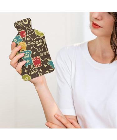 Hot Water Bottle with Lid - Textured Rubber for Pain Relief Cramps & Foot Warmer | Hot & Cold Therapy - Buy Online on GoSupps.com