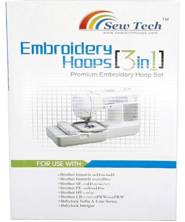 Sew Tech Embroidery Hoops 3in1 Set for Brother and Babylock Embroidery Machines - Buy Online on GoSupps.com
