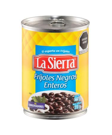 Whole Black Beans (seasoned) can 560g -- from MEXICO -- Frijoles Negros Enteros LA SIERRA