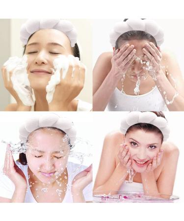 2Pcs Spa Headband for Women - White Terry Towel Cloth Fabric Hair Band for Makeup, Skincare, and Shower - Facial Padded Hair Accessory - Buy Online on GoSupps.com