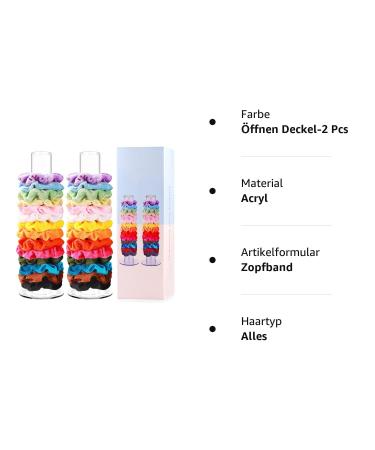 2-Piece Acrylic Hair Tie Holder Stand | 10-Inch Scrunchie Organizer | Satin Hair Tie Display for Teen Girls & Women | Open Lid Design - Buy Online on GoSupps.com