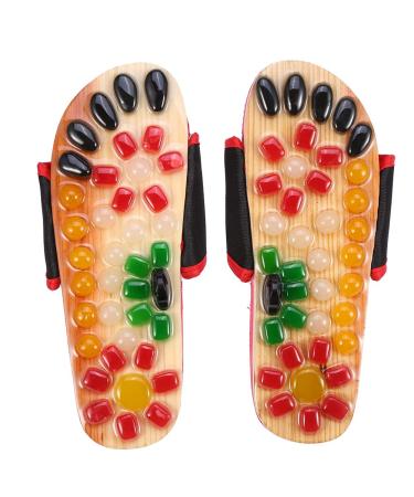 Verdant Touch Healthcare Massage Slippers Blood Activating Foot Massage Slippers Red Size 39Health Care Relaxation Shoe