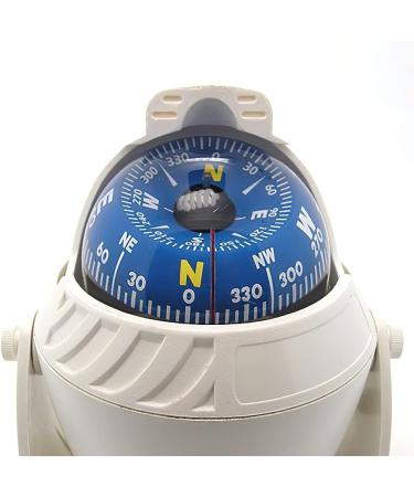 Marine Electronic Navigation Compass | Dashboard Mount with Backlight | Night Visible | Fits Car, Boat, Truck, Caravan | White Small - Buy Online on GoSupps.com