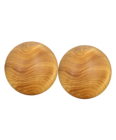 Homsfou 2st massage globe Face tool Hand trainer Face roller Hand exercise balls baoding stress balls fitness massage balls body massager wooden thuja older